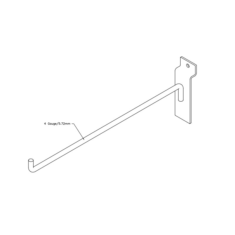 Supermarket Display Hook for Slatboard