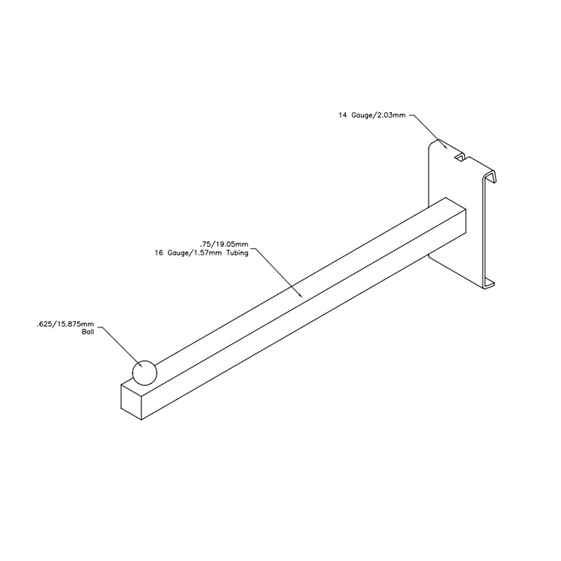 Supermarket accessories metal plate wall display hook