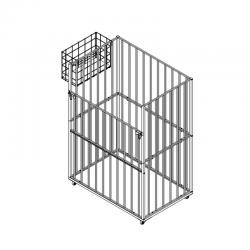 Supermarket Retail Metal Wire Cage Display Dump Bin With Wheel