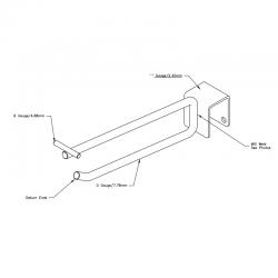 Supermarket Display Square Tube Hook