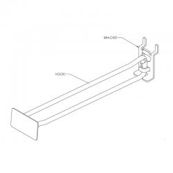 Metal Chrome Supermarket Display Hook for Pegboard