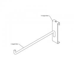 Supermarket accessories metal plate wall display hook