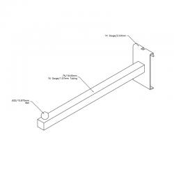 Supermarket accessories metal plate wall display hook