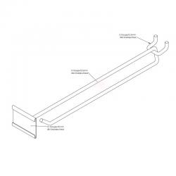 Metal Chrome Supermarket Display Hook for Pegboard